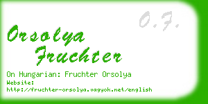 orsolya fruchter business card
